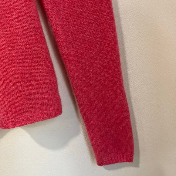 Kinross Cashmere Pink Mock Neck Button Cardigan Soft Cozy Minimalist XS - Picture 6 of 8